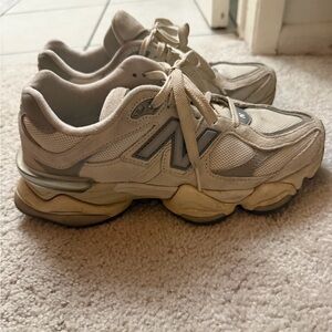 New Balance Cream and Gray Women's Sneakers